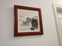 梓朗客厅挂画办公室装饰画正方形山水字画玄关壁画泰山日出靠山图墙画 N-旭日东升 40*40CM 加厚柚木色实木框 实拍图