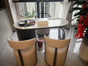 亿品天城简约现代阳台岩板茶桌椅组合轻奢功夫烧水壶一体办公室家用茶台 1.4米桌+1豪华椅+2月牙椅 实拍图