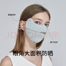 UV100台湾冰丝防晒口罩男女春夏季防紫外线透气护眼角面罩25537暗夜黑 实拍图
