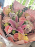 馨仪鲜花速递玫瑰向日葵康乃馨花束生日礼物全国同城配送 紫玫瑰蝴蝶兰混搭花束 实拍图