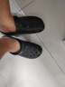 利达妮（TZLDN）厚底洞洞鞋男士夏季外穿沙滩凉鞋防滑防臭eva包头拖鞋手术室专用 沉稳黑 44 -45【标准码】 实拍图