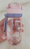 富光塔塔塑料儿童水杯tritan夏季吸管杯小学生大容量运动户外太空杯子 粉色500ml 实拍图