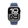 Apple/苹果 Watch Series 10 智能手表GPS款46毫米银色铝金属表壳丹宁色运动型表带S/M MX203CH/B 实拍图