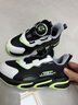 安踏儿童运动鞋男女童跑步鞋秋冬季网革旋钮扣犟弹科技学生赤焰跑鞋 【男革面】黑/白/绿5523N-1 31 脚长约19.5cm 实拍图