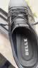 百丽父亲节礼物男鞋牛皮小白鞋夏季厚底一脚蹬休闲鞋运动板鞋 黑色 38 实拍图