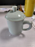 容山堂天青汝窑茶杯陶瓷带盖绿茶杯会议办公室泡茶杯水杯老板个人杯茶具 实拍图