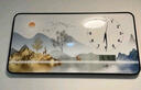 墨派餐厅装饰画带钟表万年历电子钟挂画客厅家用时尚日历表时钟壁画 19旭日东升 120*60cm晶瓷 实拍图