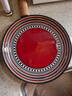 舍里美式陶瓷手绘西餐盘子圆盘彩色牛排盘汤盘菜盘沙拉盘微波炉餐盘 红色转印-平盘 8英寸 单个入 实拍图
