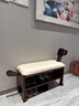 竹山下换鞋凳入户门口高级感实木小狗鞋柜家用创意可爱鞋架收纳穿鞋凳子 【可爱小狗换鞋凳】胡桃色50cm 实拍图