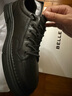 百丽时尚小白鞋男鞋25厚底一脚蹬休闲板鞋A1920 黑色-打孔  42 实拍图