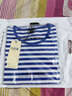七匹鲨 海魂衫男短袖条纹t恤 男装加肥加大码蓝白条纹海魂衫男 S 实拍图