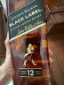 尊尼获加（JOHNNIE WALKER）洋酒 12年黑方黑牌1000ml 苏格兰调和型威士忌 无盒 实拍图