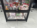 木马人手办展示柜子乐高亚克力展示架酒柜盲盒非玻璃陈列柜零食置物货架 黑色-二层70长（三面透明防尘） 实拍图