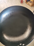 阎铁匠章丘炒锅铁锅炒菜锅无涂层老式熟铁锅 锤印轻量款木把32cm已开锅 实拍图