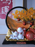欧梵普（oufanpu）招财猫发财树新店开业摆件高档送人开张搬家乔迁礼物办公室装饰品 招财猫日进斗金发财树【黑框黄沙】 财源广进 日进斗金-寓意美好 实拍图