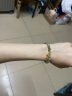 周六福（ZLF）  金镶玉手链女足金暴富福牌和田青玉手串送女友 纳福手串 实拍图