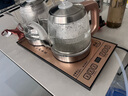 开品 全智能底部一键全自动上水电热水壶烧水壶 办公家用保温泡茶煮茶煮水 嵌入式茶台一体玻璃煮茶器 1L 金色尺寸20X37CM 煮茶烧水 桶水款 自动上水 实拍图