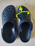 卡骆驰crocs洞洞鞋贝雅卡骆班轻便耐磨一脚蹬休闲鞋|205089 深蓝/辣椒红-4CC 43 (270mm) 实拍图