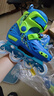 乐秀（ROADSHOW）轮滑鞋儿童溜冰滑冰鞋可调男女童专业轮滑鞋6-12岁初学RX1S滑轮鞋 全闪蓝绿单鞋【送轮滑包大礼包】 L 大码(36-39适合8岁+) 实拍图