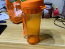 特百惠（Tupperware）茶韵500ML塑料杯男女士学生夏季运动水杯子户外便携大容量 橘花橙 实拍图
