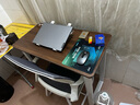 馨美凯电脑桌台式家用简易书桌办公桌简约现代工作台租房卧室学习写字桌 【单桌1.6cm厚桌面】白架+深胡桃 长80cm*宽40cm*高74cm 实拍图