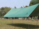 骆驼（CAMEL） 户外天幕帐篷露营野餐加厚防晒便携遮阳棚野炊公园野营防小雨棚 12㎡ 军绿色 涂银 1J32263960A 实拍图