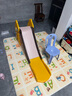 乖乖熊儿童滑滑梯室内 家用小型宝宝滑梯折叠0-3岁幼稚园小孩玩具游乐园 加大版萌萌龙（白）+故事机 实拍图
