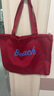 【网红爆款】大容量精致日系甜美抽绳手提包托特包通勤字母帆布包 爆款红色 大包 实拍图