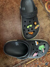 卡骆驰（CROCS）洞洞鞋贝雅卡骆班轻便耐磨一脚蹬休闲鞋|205089 石板灰/青柠绿-0GX 37 /38(230mm) 实拍图