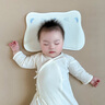 evebaby婴儿枕头宝宝云片枕0-1-3岁婴幼儿6个月以上新生儿童枕巾夏季透气 喵喵枕 蓝 (0-1岁 高0.5cm) 实拍图