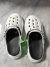 森馬洞洞鞋男夏季外穿踩屎感包头拖鞋青少年户外运动两用轻便沙滩凉鞋 白黑（旗舰款） 44-45 实拍图