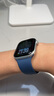 Apple/苹果 Watch Series 10 智能手表GPS+蜂窝款46毫米银色铝金属表壳丹宁色运动型表带S/M MWYF3CH/B 实拍图