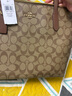 蔻驰（COACH）【官方授权店】奢侈品女包ZIP30系列托特包单肩手提包送女友礼物 4455IME74卡其棕色配色 实拍图