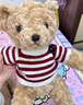 柏文熊脚印泰迪熊娃娃公仔毛绒玩具玩偶女朋友生日礼物浅棕60cm大抱枕 实拍图