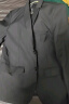 法蒙泽西服套装男士三件套商务职业正装小西装男结婚新郎上班修身外套男 黑色(西服+西裤+衬衫+大礼包) 3XL【140-155斤】 实拍图