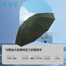 天堂 防紫外线晴雨伞三折 太阳伞黑胶折叠三折晴雨伞 纽曼绿 实拍图