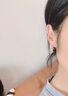 蔓笙纯S999足银耳环女2025新款耳圈男防闭塞不易过敏养耳洞学生银耳饰 999足银耳环12MM【单只】 实拍图