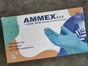 爱马斯（AMMEX） 一次性手套橡胶厨房家务清洁洗碗餐饮实验室丁腈手套M码100只/盒 实拍图