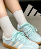 adidas「T头鞋」BARREDA板鞋德训鞋男女春季新款阿迪达斯轻运动   薄荷绿/汉玉白/树脂黄   42 实拍图