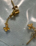 周六福梦蝶足金999黄金耳坠耳饰女生日礼物计价A0913019 一对 约1.66g 实拍图