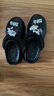 天美意浪花洞洞鞋轻便耐磨一脚蹬女鞋子外穿凉拖鞋 黑色 38 实拍图