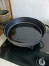铁仕达（Telssida）双耳铸铁平底锅加厚生铁锅烙饼锅不粘无涂层煎锅水煎包锅老式饼铛 35cm(玻璃盖) 实拍图