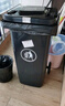 科力邦（Kelibang) 户外垃圾桶 大号加厚100L商用塑料环卫垃圾桶带盖轮工业小区物业翻盖果皮箱 灰色 单个  实拍图