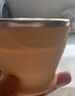 专属时代食品级可折叠硅胶水杯户外露营茶水杯差旅便携漱口杯 奶油黄150ml 实拍图
