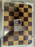 炊大皇家用切菜板砧板乌檀木橡胶木主厨榫卯棋盘格菜板38*26.5*2.5cm 实拍图