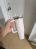 STANLEY巨无霸吸管杯水杯保温杯大容量不锈钢杯子车载办公887ML-晶粉色 实拍图