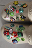 卡骆驰crocs洞洞鞋贝雅卡骆班轻便耐磨一脚蹬休闲鞋|205089 冬日白/彩色-1LI 44 (280mm) 实拍图