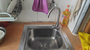 高冈水槽304加厚不锈钢洗菜盆大单槽洗碗厨房水池家用淘菜洗菜盆菜池 单槽42X37+冷热龙头+下水配件 实拍图