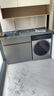 希尚可定制洗衣机柜加厚蜂窝铝切角阳台柜滚筒洗衣机伴侣石英石洗衣柜 150cm灰色左盆【白盆备注】 实拍图