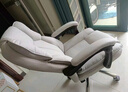 科幻猩电竞椅电脑游戏椅舒服久坐家用椅子办公椅可躺可升降椅座椅躺椅 超纤皮-米白+头枕+脚踏+海绵坐垫-钢制脚 滑轨扶手 实拍图